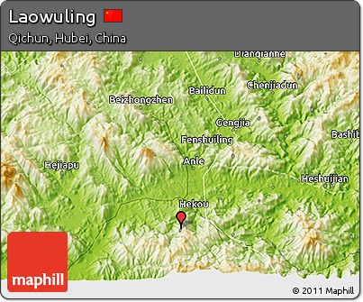 Physical 3D Map of Laowuling