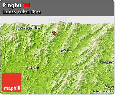 Physical 3D Map of Pinghu
