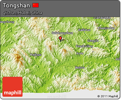 Physical 3D Map of Tongshan