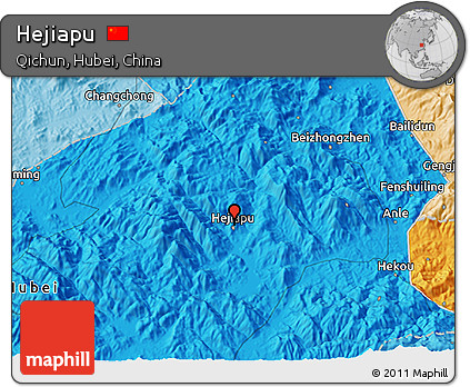 Political 3D Map of Hejiapu
