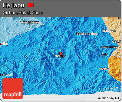 Political 3D Map of Hejiapu