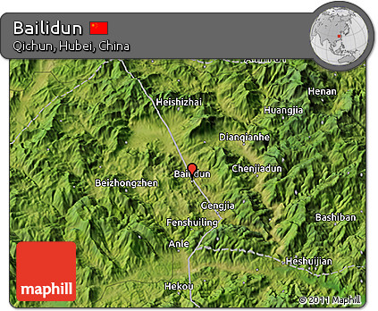 Satellite 3D Map of Bailidun