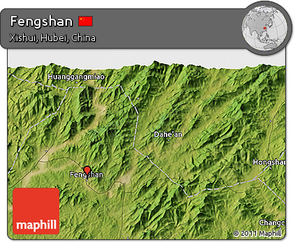 Satellite 3D Map of Fengshan