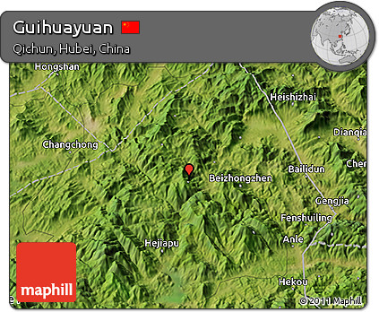 Satellite 3D Map of Guihuayuan