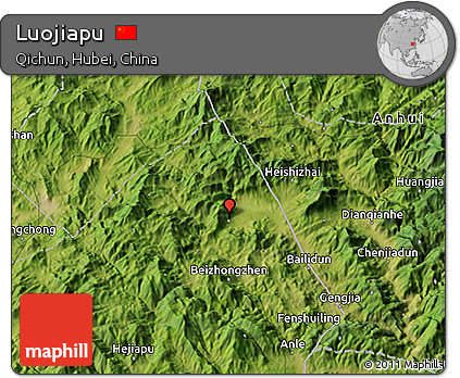 Satellite 3D Map of Luojiapu