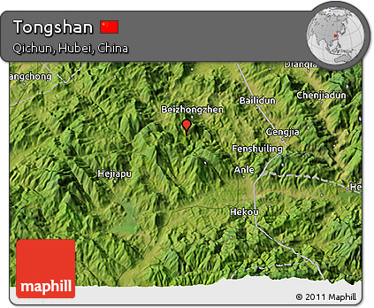 Satellite 3D Map of Tongshan