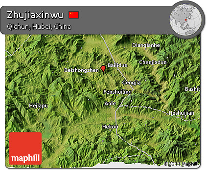 Satellite 3D Map of Zhujiaxinwu
