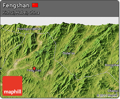 Satellite 3D Map of Fengshan
