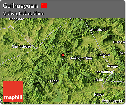Satellite 3D Map of Guihuayuan