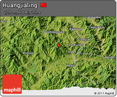 Satellite 3D Map of Huangjialing