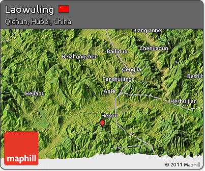Satellite 3D Map of Laowuling