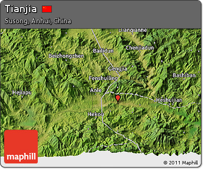 Satellite 3D Map of Tianjia