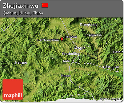 Satellite 3D Map of Zhujiaxinwu
