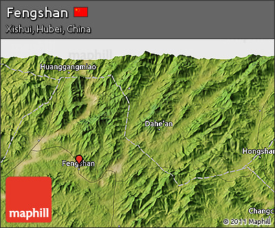 Satellite 3D Map of Fengshan