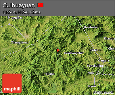 Satellite 3D Map of Guihuayuan