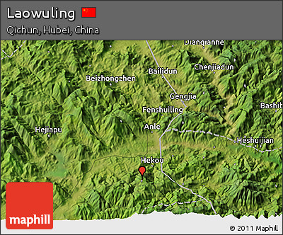 Satellite 3D Map of Laowuling