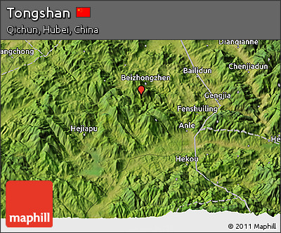 Satellite 3D Map of Tongshan
