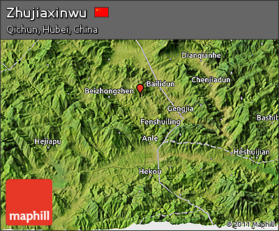 Satellite 3D Map of Zhujiaxinwu