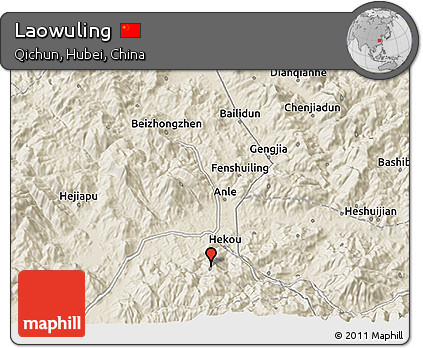 Shaded Relief 3D Map of Laowuling