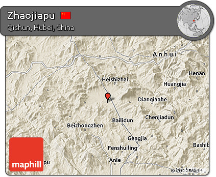 Shaded Relief 3D Map of Zhaojiapu