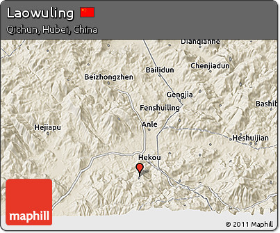 Shaded Relief 3D Map of Laowuling