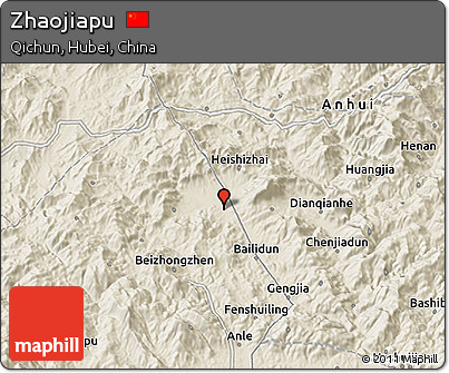 Shaded Relief 3D Map of Zhaojiapu