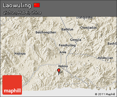 Shaded Relief 3D Map of Laowuling