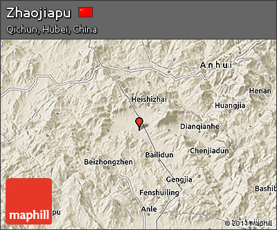 Shaded Relief 3D Map of Zhaojiapu
