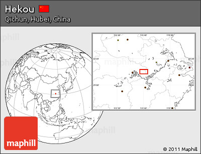Blank Location Map of Hekou