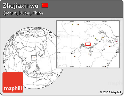 Blank Location Map of Zhujiaxinwu