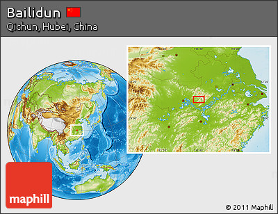 Physical Location Map of Bailidun