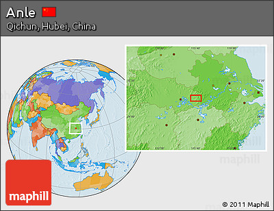 Political Location Map of Anle