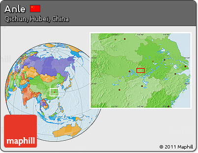 Political Location Map of Anle