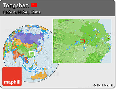 Political Location Map of Tongshan