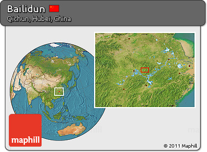 Satellite Location Map of Bailidun