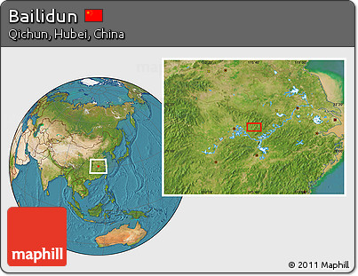 Satellite Location Map of Bailidun