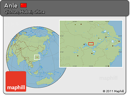 Savanna Style Location Map of Anle