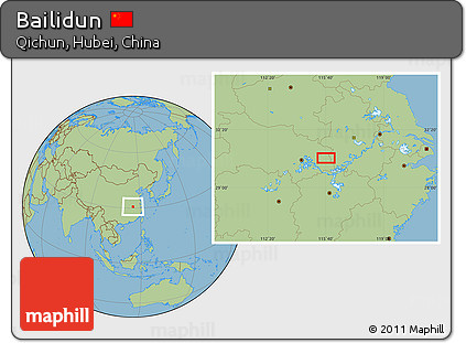 Savanna Style Location Map of Bailidun