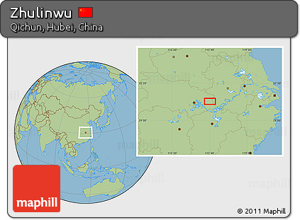 Savanna Style Location Map of Zhulinwu