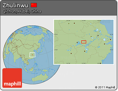 Savanna Style Location Map of Zhulinwu