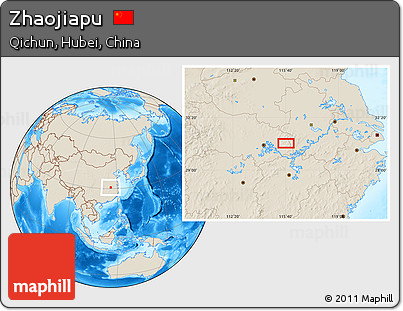 Shaded Relief Location Map of Zhaojiapu