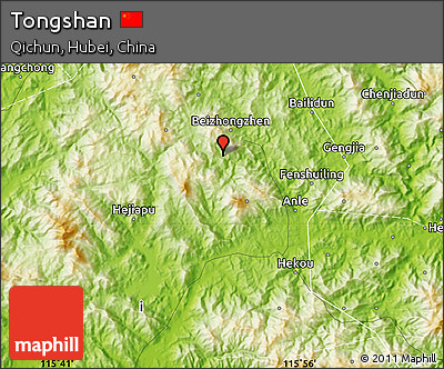 Physical Map of Tongshan