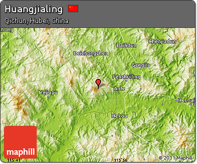 Physical Map of Huangjialing