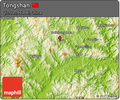 Physical Map of Tongshan