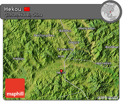 Satellite Map of Hekou