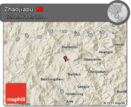 Shaded Relief Map of Zhaojiapu