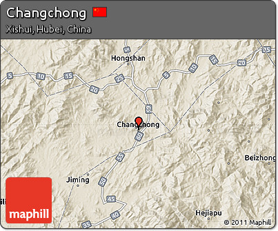 Shaded Relief Map of Changchong