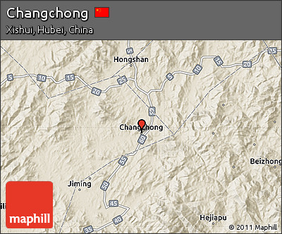 Shaded Relief Map of Changchong