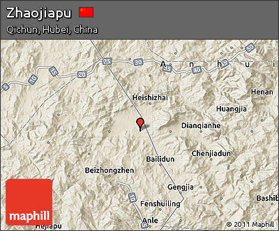 Shaded Relief Map of Zhaojiapu