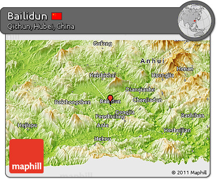 Physical Panoramic Map of Bailidun